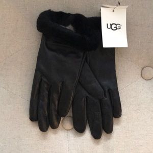 UGG Leather Winter Gloves (Small)